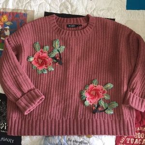 Oversized floral sweater